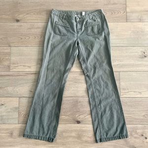 Vintage Y2K Old Navy Low-Rise Green Khakis